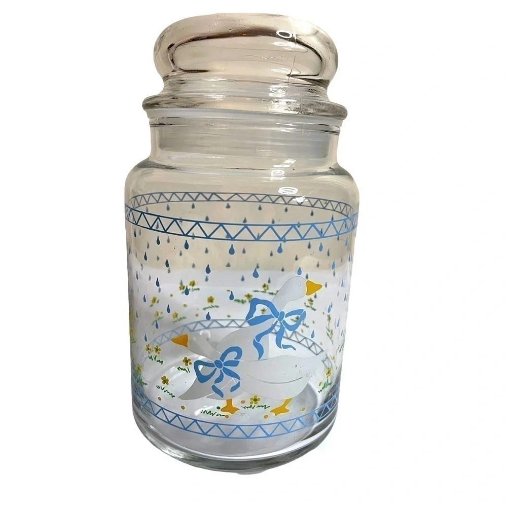 Vintage Daisy and Duck Stash Jar